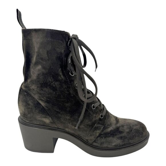 Gianvito Rossi Suede Combat Boots - Picture 1 of 8